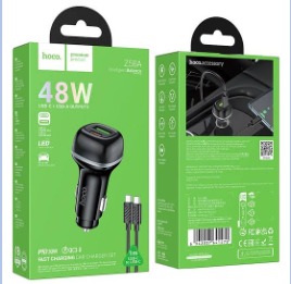 HOCO Z58A Rank 48W dual port PD30W+QC3.0 car charger set(C to C)
