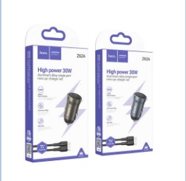 HOCO Z62A Energy single port PD30W car charger set(C to iP)