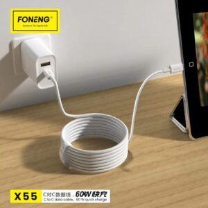 Foneng X55 Type-C to Type-C 60W Fast Charging Cable (2 Meters)