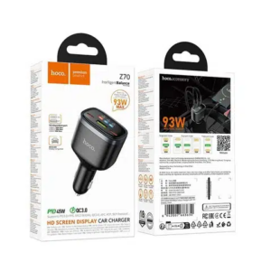 HOCO Z70 Speed pd93w(2c1a)car charger with tft display