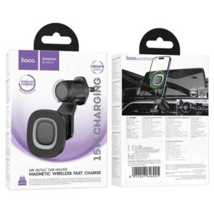 Hoco “HW30 Crown” magnetic wireless charging car holder for air outlet