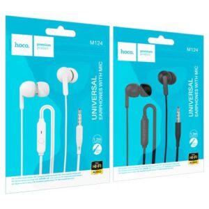 Hoco “M124 Wide” 3.5MM Wired universal earphones with microphone