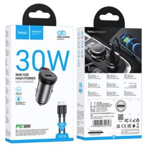 Hoco NZ16 Rigorous single port PD30W car charger set(C to iP)