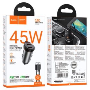 Hoco NZ16B Rigorous PD45W(2C) car charger set(C to C)