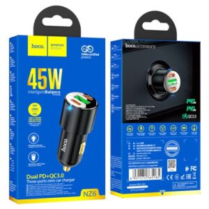 Hoco NZ6 PD45W 3-port(2C1A) car charger