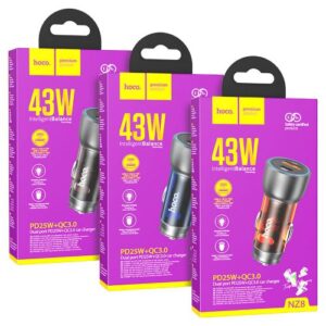 Hoco NZ8 Sprinter 43W dual port PD25W+QC3.0 car charger