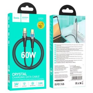 Hoco “U121 Gold standard Transparent Discovery Edition 60W charging data cable Type-C to Type-C”
