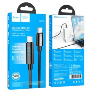 Hoco “U125 Benefit 100W charging data cable with display Type-C to Type-C”