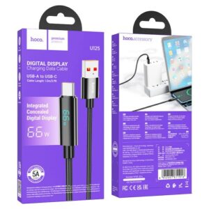 Hoco “U125 Benefit 5A charging data cable with display Type-C”