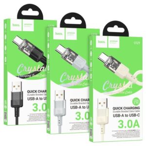 Hoco “U129 Spirit transparent charging data cable Type-C”
