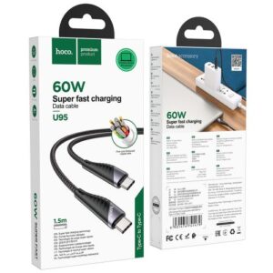 Hoco “U95 Freeway PD charging data cable 60W for Type-C to Type-C”