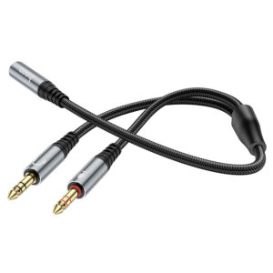 Hoco UPA21 2-in-1 3.5 Headset Audio Adapter Cable Female to 2Male