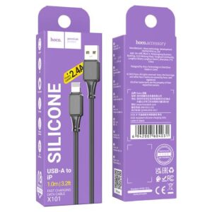 Hoco “X101 Assistant silicone charging data cable iP”