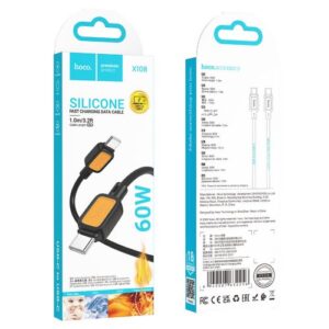 Hoco “X108 Benefit 60W silicone charging data cable C to C”