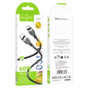 Hoco “X109 Energy 60W silicone charging data cable C to C(L=1M)”