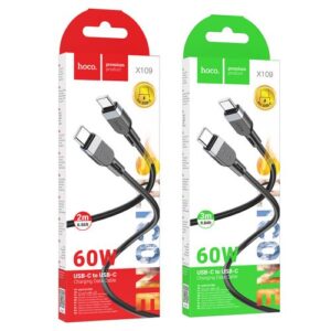 Hoco “X109 Energy 60W silicone charging data cable C to C(L=2M)”