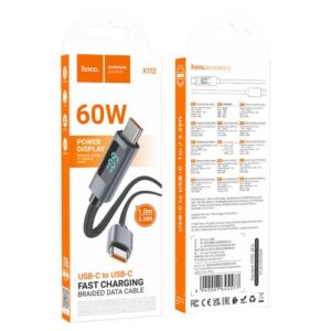 Hoco “X112 Favor 60W screen display charging data cable C to C”