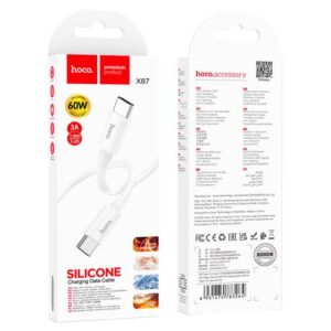 Hoco “X87 Magic silicone 60W PD charging data cable for Type-C to Type-C”