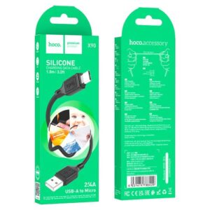 Hoco “X90 Cool silicone charging data cable for Micro”