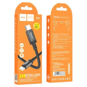Hoco “X91 Radiance 60W charging data cable for Type-C to Type-C(L=3M)”