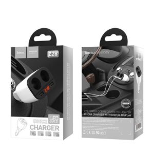 Hoco Z28 Power ocean cigarette lighter in-car charger with digital display