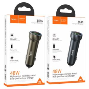 Hoco Z54A Prosperous 48W dual port PD30W+QC3.0 car charger
