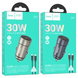 Hoco Z57 Glorious single-port PD30W car charger set(C to C)
