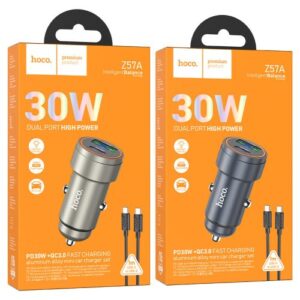 Hoco Z57A Glorious PD30W+QC3.0 car charger set(C to C)